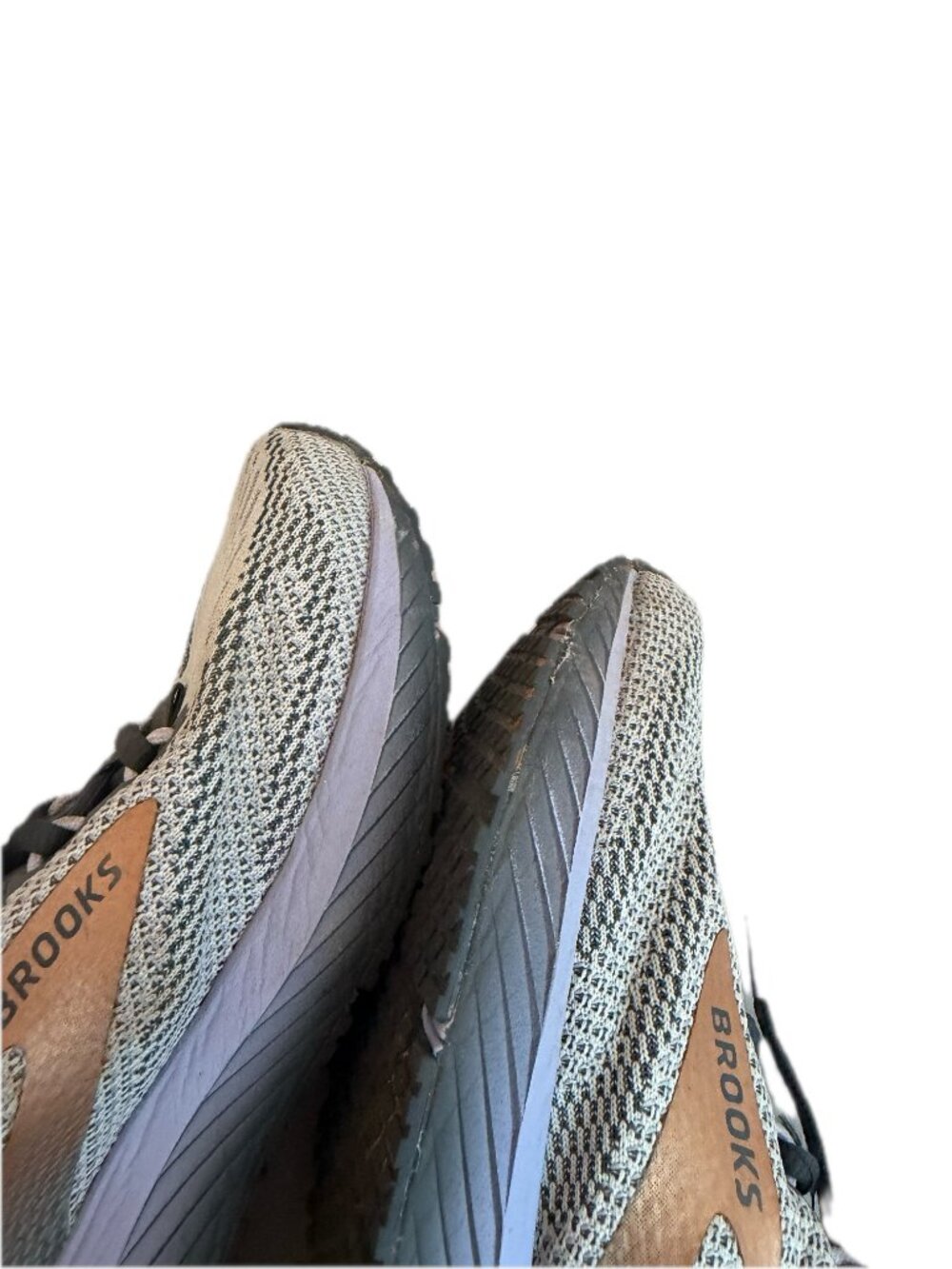 Brooks Grey Knit Running Shoes Sneakers Revel 7 Athletic Lace Size 8 Women's - Picture 7 of 13